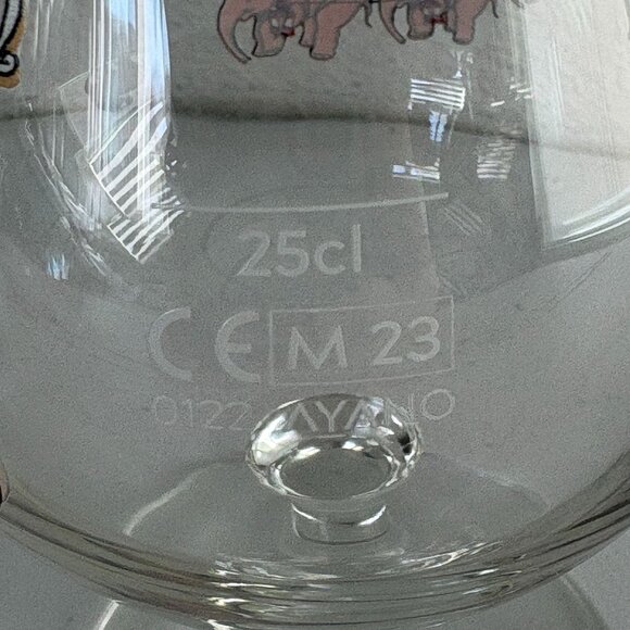 Delirium Tremens Noel Belgian Beer Glass 25cl Gold Rim Pink Elephant Set of 2 - Picture 3 of 8